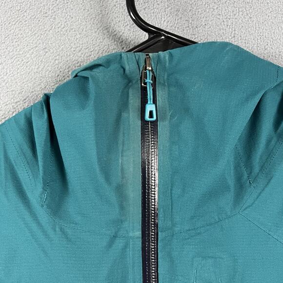 Patagonia Jacket Womens Small Teal Stretch Rainshadow H2NO Windbreaker Full Zip - Picture 4 of 8